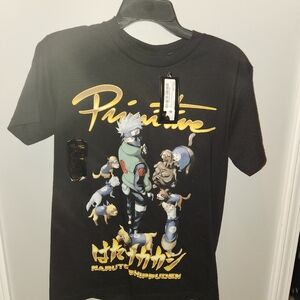 Primitive X Naruto Kakashi Dog Squad Tshirt Black Men Size Small  NWT